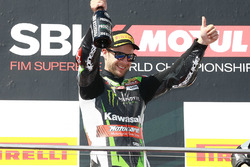 Podium : Jonathan Rea, Kawasaki Racing, vainqueur de la Course 1