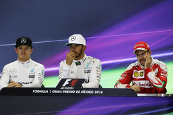 Pressekonferenz: 1. Lewis Hamilton, Mercedes AMG F1; 2. Nico Rosberg, Mercedes AMG F1; 3. Sebastian