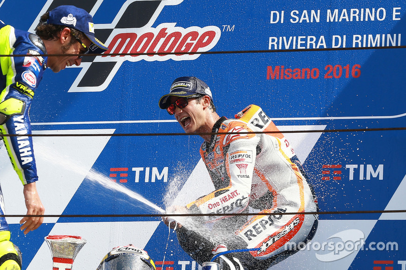 Pedrosa-Party auf dem Podest