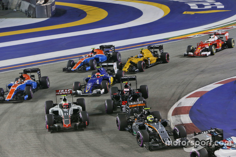 Sergio Perez, Sahara Force India F1 VJM09 alla partenza della gara