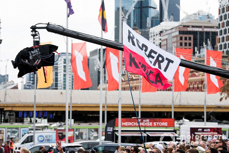Robert Kubica fans at the Federation Square event