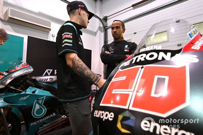 Lewis Hamilton, Fabio Quartararo, Petronas Yamaha SRT