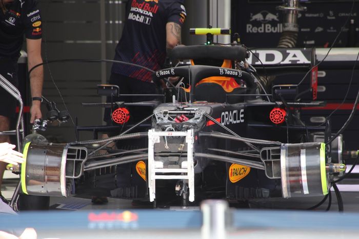 Detalle delantero del Red Bull RB16B