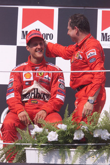 Podium: race winner Michael Schumacher, Ferrari, Jean Todt, Ferrari