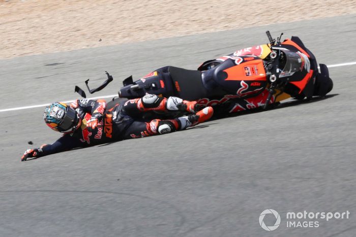 Dani Pedrosa, caída del Red Bull KTM Factory Racing