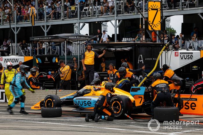Felix Rosenqvist, Arrow McLaren SP Chevrolet, Pit Stop