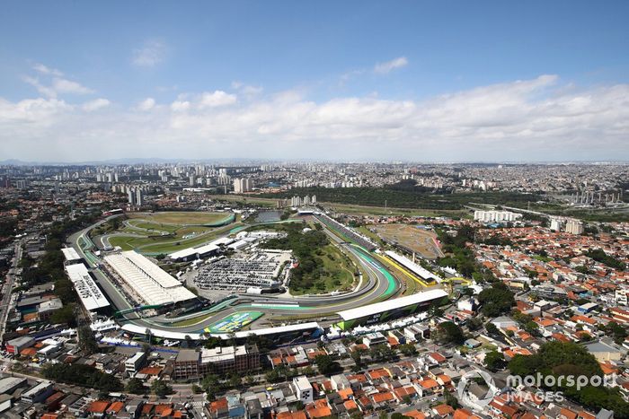 Una vista aérea del circuito