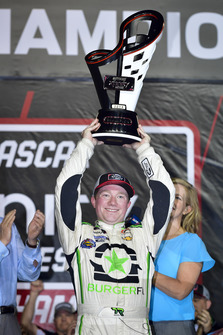 Tyler Reddick, JR Motorsports, Chevrolet Camaro BurgerFi celebrates after winning