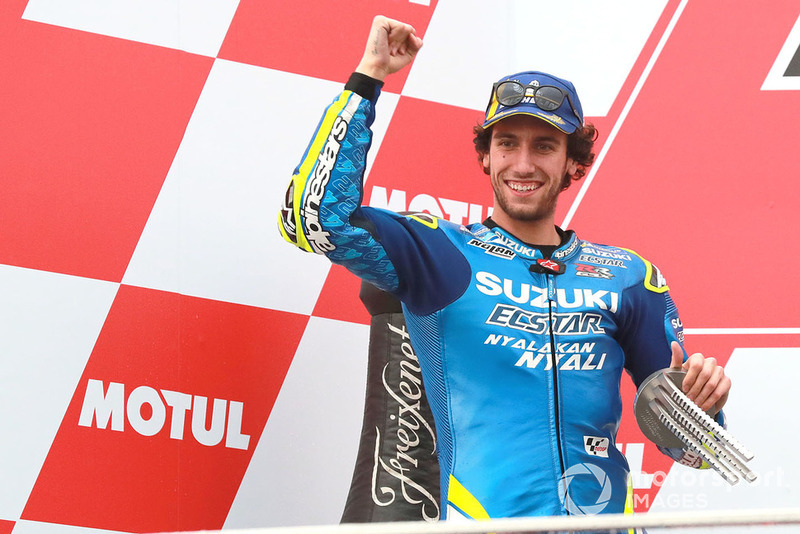 Podio: segundo, Alex Rins, Team Suzuki MotoGP