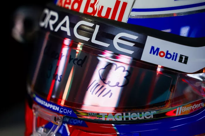 Helmet of Max Verstappen, Red Bull Racing
