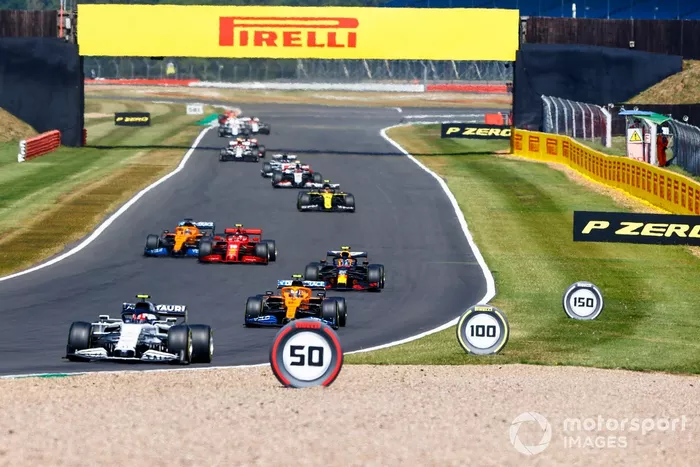 Pierre Gasly, AlphaTauri AT01, Lando Norris, McLaren MCL35, Alex Albon, Red Bull Racing RB16, Charles Leclerc, Ferrari SF1000, Lando Norris, McLaren MCL35 