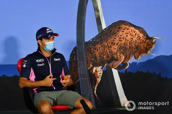 Sergio Pérez, Racing Point en la conferencia de prensa