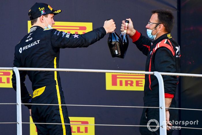 Podio: ganador Christian Lundgaard, ART Grand Prix