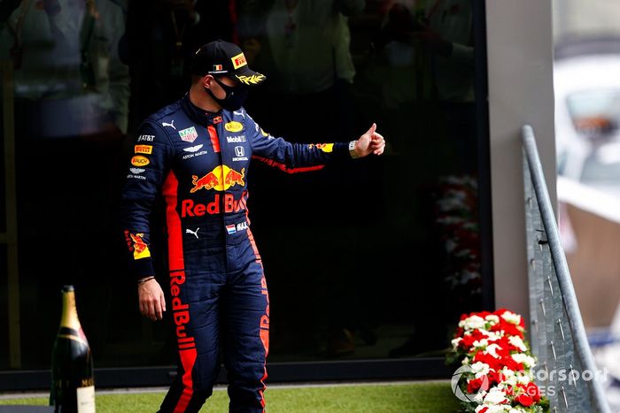 Podio: tercer lugar Max Verstappen, Red Bull Racing