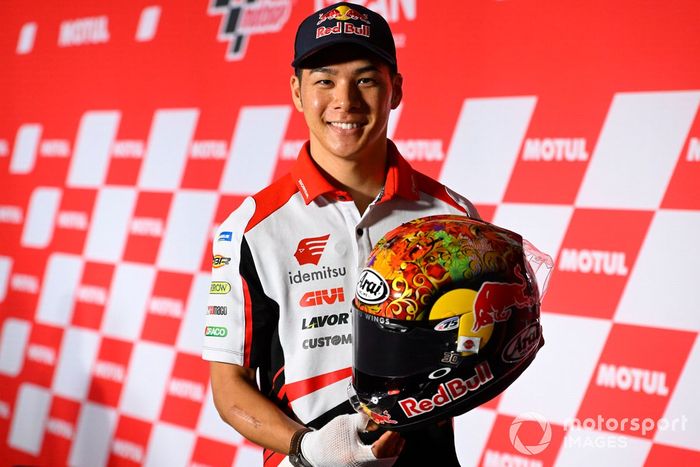 Takaaki Nakagami, Team LCR Honda con su casco 