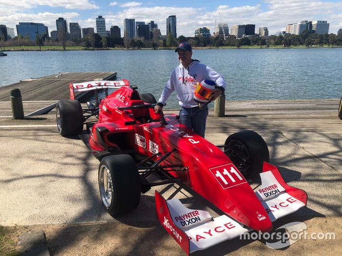 Rubens Barichello at the Albert Park S5000 launch