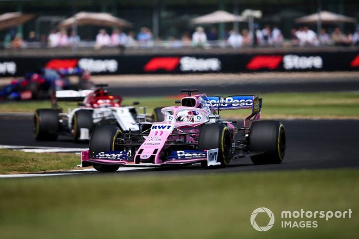 Sergio Perez, Racing Point RP19, Kimi Raikkonen, Alfa Romeo Racing C38