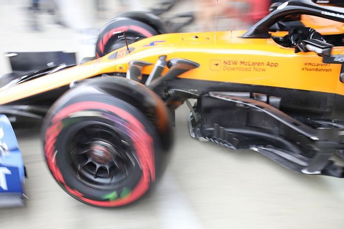 Detalle de los pontones del McLaren MCL34