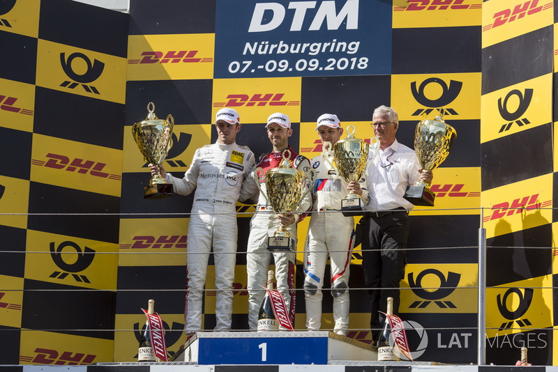 Podium: 1. René Rast, Audi Sport Team Rosberg, 2. Paul Di Resta, Mercedes-AMG Team HWA, Mercedes-AMG C63 DTM, 3. Marco Wittmann, BMW Team RMG, BMW M4 DTM