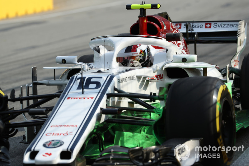 Charles Leclerc, Sauber C37 with aero paint