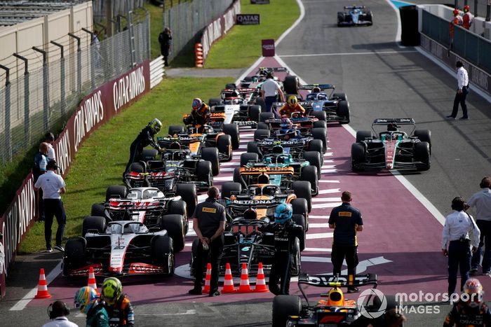 George Russell, Mercedes-AMG, en Parc Ferme