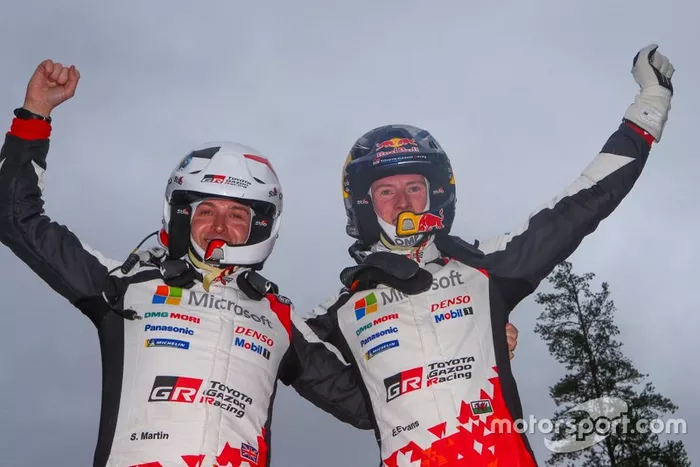 Il vincitore Elfyn Evans, Scott Martin, Toyota Gazoo Racing WRT Toyota Yaris WRC