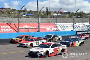 Kyle Busch, Joe Gibbs Racing, Toyota Camry Sport Clips, Matt DiBenedetto, Wood Brothers Racing, Ford Mustang Motorcraft/Quick Lane, Martin Truex Jr., Joe Gibbs Racing, Toyota Camry Bass Pro Shops, Alex Bowman, Hendrick Motorsports, Chevrolet Camaro Axalta