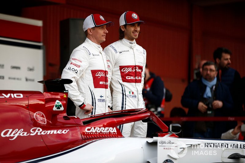 Kimi Raikkonen, Alfa Romeo Racing and Antonio Giovinazzi, Alfa Romeo Racing