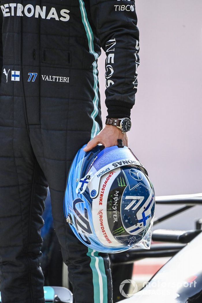 El casco de Valtteri Bottas, Mercedes 