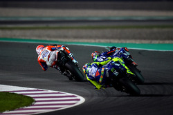 Andrea Dovizioso, Ducati Team; Maverick Maverick Viñales, Yamaha Factory Racing; Valentino Rossi, Yamaha Factory Racing