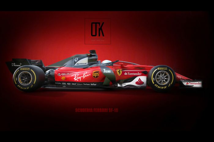 Diseño de concepto Halo Ferrari 2018