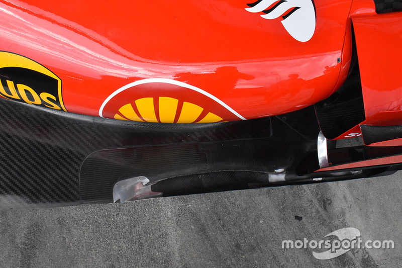 Ferrari SF70H detail van de vloer