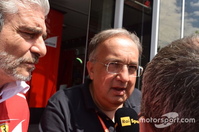 Maurizio Arrivabene, director de la Scuderia Ferrari, Sergio Marchionne, Presidente Ferrari y CEO Fiat