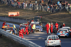 Crash on the second lap