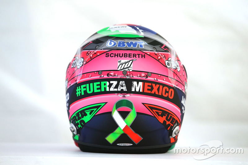 Capacete de Sergio Perez, Sahara Force India F1