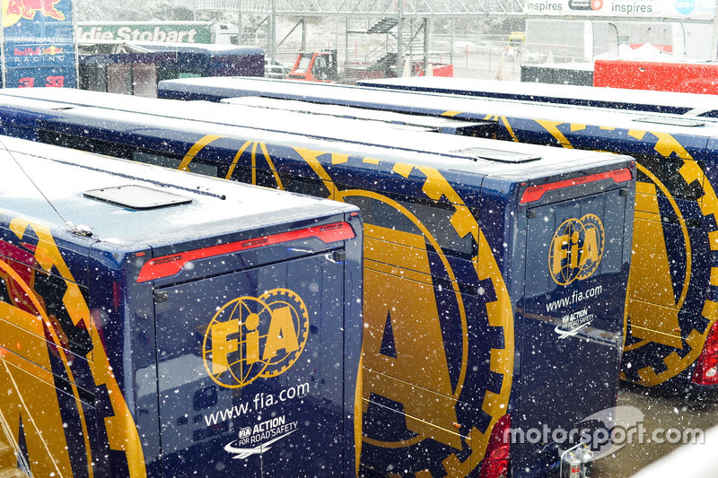 Nieve en la pista