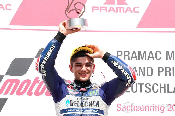 Podio: ganador de la carrera Jorge Martin, Del Conca Gresini Racing Moto3