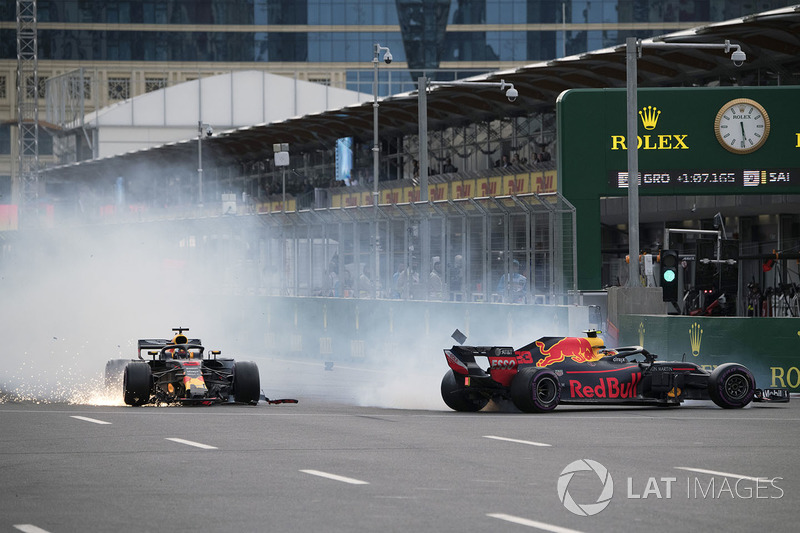 Max Verstappen, Red Bull Racing RB14 y Daniel Ricciardo, Red Bull Racing RB14