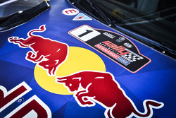 Logo Red Bull sur la voiture de Sébastien Ogier, Julien Ingrassia, Ford Fiesta WRC, M-Sport