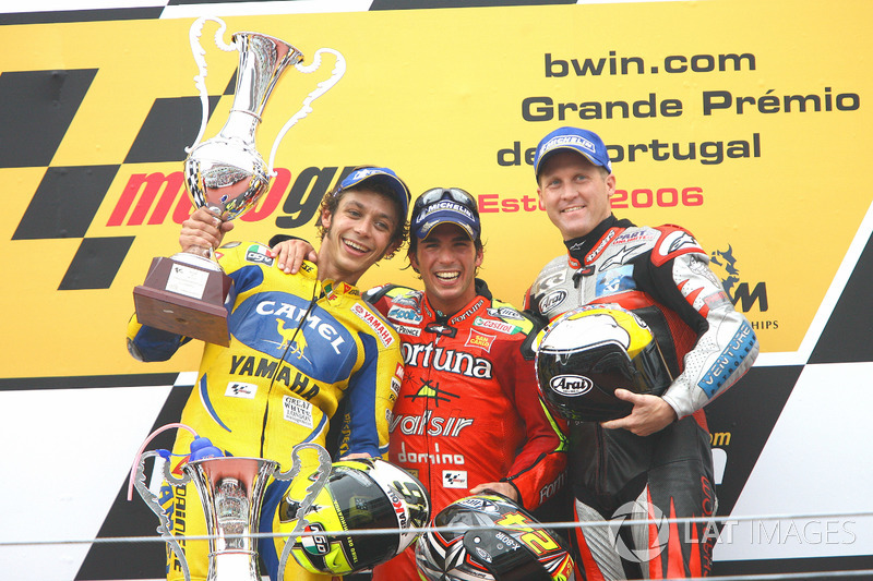 Podium: 1. Toni Elias, 2. Valentino Rossi, 3. Kenny Roberts Jr.