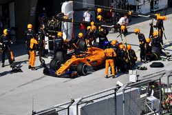 Stoffel Vandoorne, McLaren MCL33, pit stop