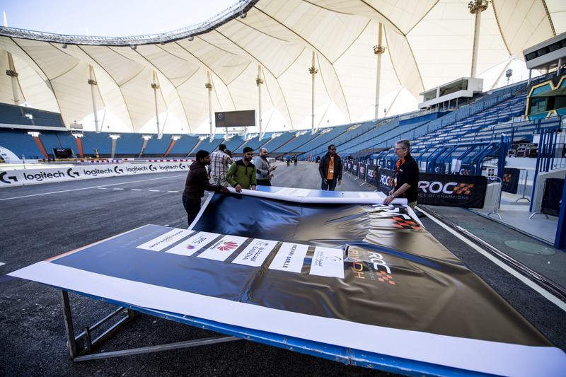 Preparaciones de la pista