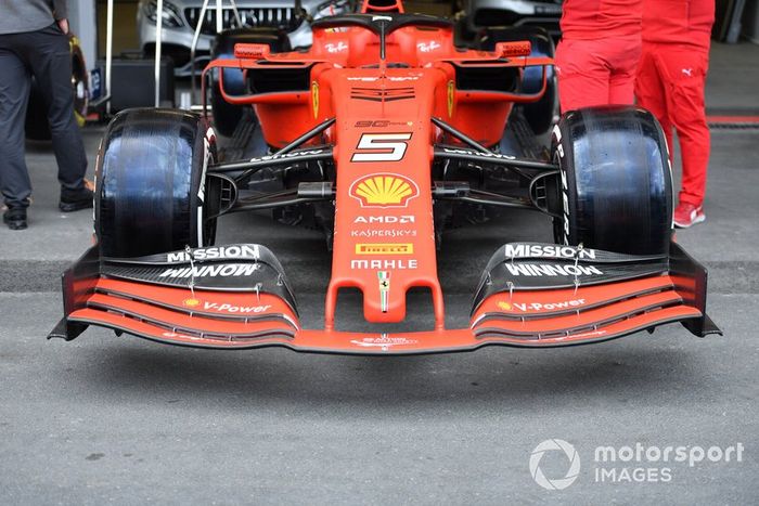 Alerón delantero de Sebastian Vettel, Ferrari SF90 