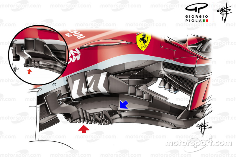 Ferrari SF71H bargeboard, United States GP