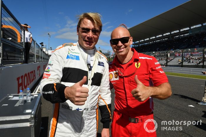 MIka Hakkinen y Mark Arnall Leyendas F1 30 aniversario 