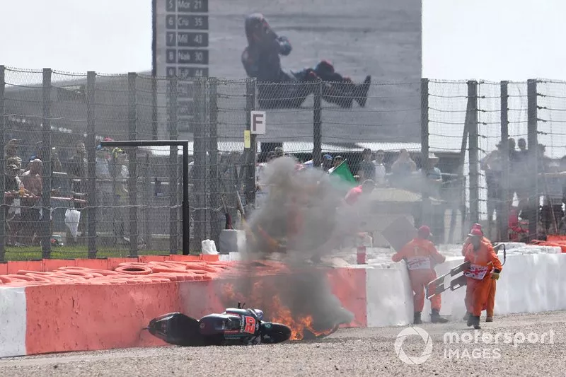 Fabio Quartararo, Petronas Yamaha SRT, Andrea Dovizioso, Ducati Team accidente