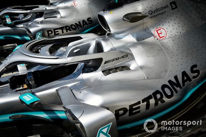 Auto di Lewis Hamilton, Mercedes AMG F1 W10 e Valtteri Bottas, Mercedes AMG W10 
