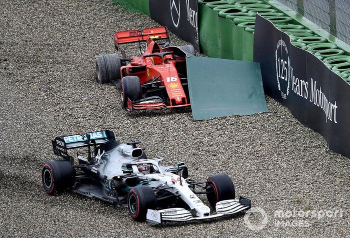Choque de Lewis Hamilton, Mercedes AMG F1 W10 con el muro