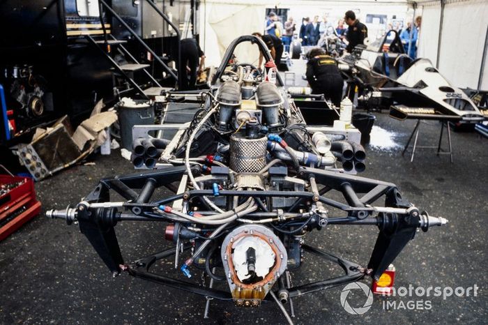 El chasis del Lotus 79 Ford, sin carrocería