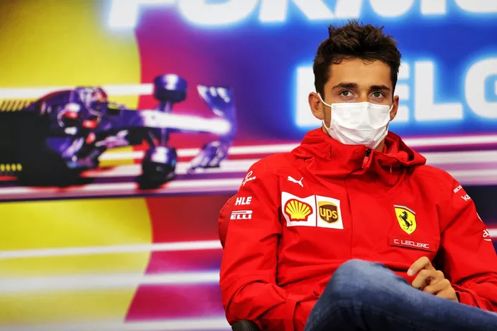 Charles Leclerc, Ferrari, en la conferencia de prensa
